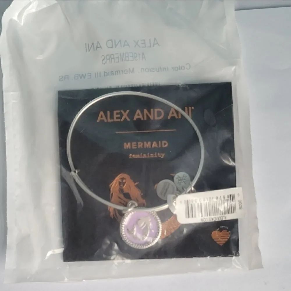 Alex and Ani Women's Color Infusion Mermaid Charm Bangle Bracelet
